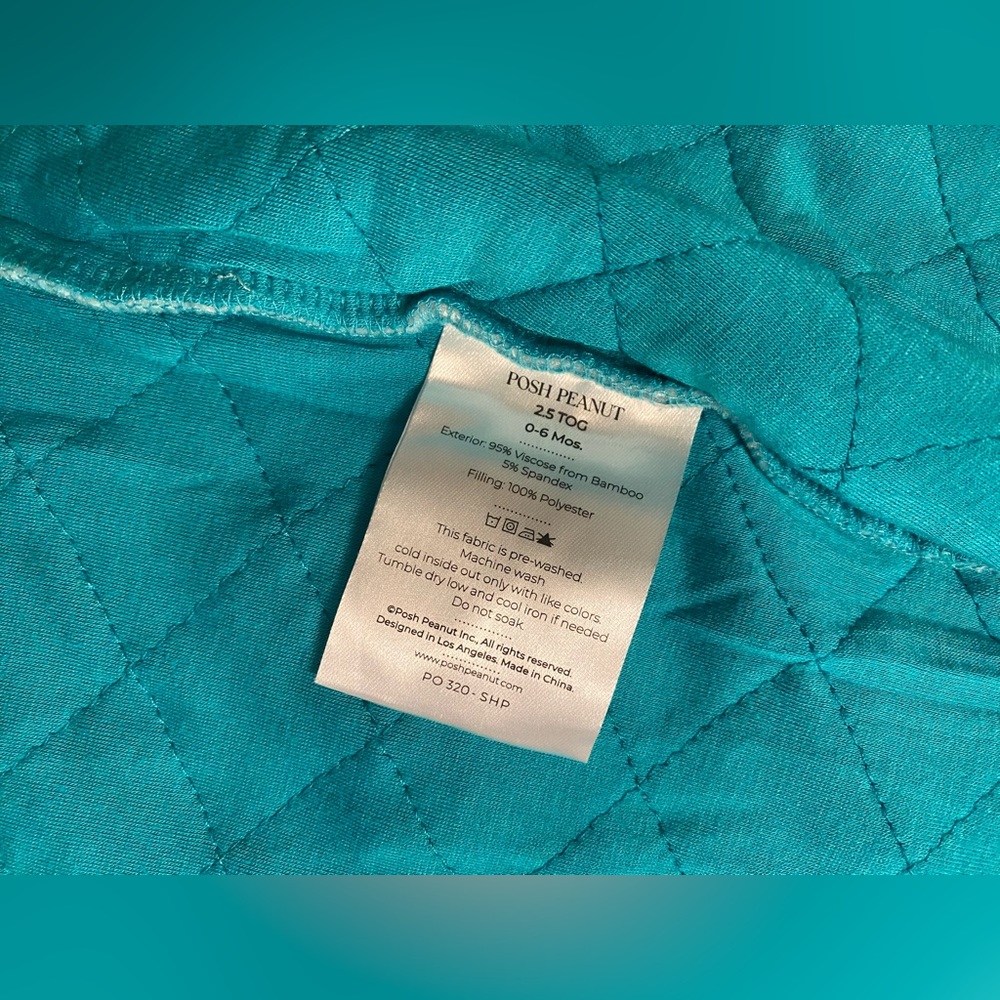 Posh Peanut Blue Polka Dot Sleep Sack 2.5 TOG 0-6 months - Picture 3 of 3